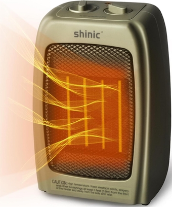 Space Heater for Indoor Use, 1500W Ceramic Space Heater, 1s Fast Heat, Tip-Over and Overheat Protection, Electric Space Heater, Portable, Quiet Office and Small Room Desk Heater, Green