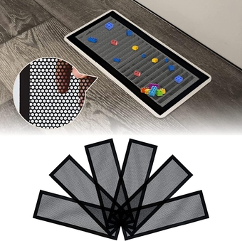 6-Pack Floor Vent Mesh Cover- Stronger Magnet Air Vent Screen Register Trap, PVC Vent Mesh Cover for Wall/Ceiling/Floor Air Vent Filters, Catch Debris Hair Insect (4"x12" 2 mm mesh)
