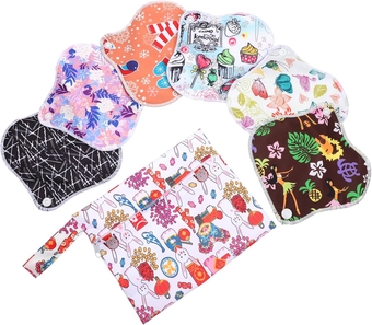 1 Set Sanitary Napkin Soft Mama Panty Liner Reusable Menstrual Female Menstrual Pad Incontinence Pad Bags Portable Sanitary Pad Reusable Pad Cloth Menstrual Pad Pads Fiber Washable