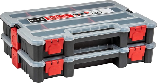 Toolbox Organizer - Tool Organizer Nail Organizers - Parts Case Storage Box - Screw Nuts and Bolt Electronic Component Storage Bin - Compartment Hardware Tool Box with Dividers (2 Piece Set)