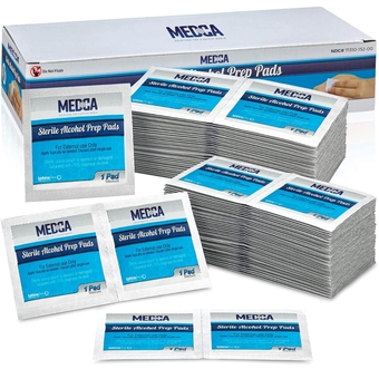 Alcohol Prep Pads - Box of 1000 - Saturated 70% Isopropyl Alcohol Wipes, Individually Wrapped Moistened Swab Pad, 2-Ply Cotton