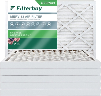 12x15x2 Air Filter MERV 13 Optimal Defense (6-Pack), Pleated HVAC AC Furnace Air Filters Replacement (Actual Size: 11.50 x 14.50 x 1.75 Inches)