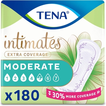 Incontinence Pads, Bladder Control & Postpartum for Women, Moderate Absorbency, Extra Coverage, Intimates - 180 Count