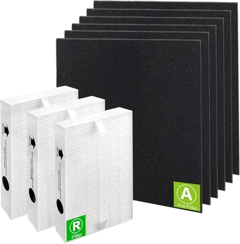 3 Pack HPA300 HEPA Filter Replacement for Honeywell Air Purifiers Filter HPA300 Series & Filter R - HPA300, HPA304, HPA8350,HPA300VP Replace HRF-R3 HRF-AP1(with 6 Activated Carbon Pre Filters)