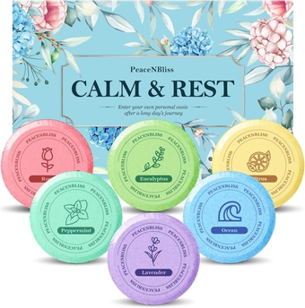 Easter Basket Stuffers Shower Steamers, 6 Pack Bath Bombs, Shower Tablets for Halloween, Christmas, Birthday Gifts for Men and Women Who Have Everything(6 Scents)
