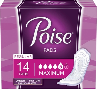Maximum Absorbency Pads with Leak-Block Sides, 14 Count