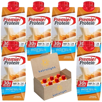 Protein Shake | Our Premier Caramel Flavor | 30g Protein, 1g Sugar, 24 Vitamins & Minerals, Nutrients to Support Immune Health| 11 Fl Oz Pack of 6 | Every Order is Elegantly Packaged in a Signature  Branded Box!