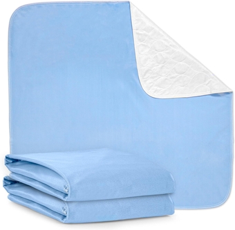 Washable Bed Pads - Reusable Waterproof Mattress Pad for Kids & Adults - for Use as Seniors Incontinence Bed Pads, Potty Training, and Pet Pee Pads for Dogs and Cats - Pack of 2 - 34x52