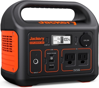 Portable Power Station Explorer 300, 293Wh Backup Lithium Battery, 110V/300W Pure Sine Wave AC Outlet, Solar Generator for Outdoors Camping Travel Hunting Blackout (Solar Panel Optional)