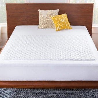 44" x 52" Skid Resistant Waterproof Sheet and Mattress Protector Pad-Highly Absorbent-Machine Washable-Quilted, White