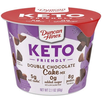 Keto Friendly Double Chocolate Cake Mix, 2.1 Keto Friendly Double Chocolate Cake Cup 25.2 Ounce (Pack of 12)