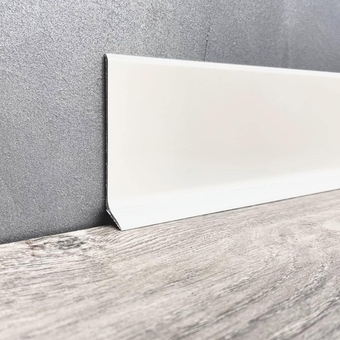 Peel and Stick Baseboard Molding Trim, Paintable Vinyl Wall Base Cove Chair Rail Moulding, 40ft x 4in