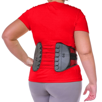 Spine Sport Lower Back Brace - Working Out, Exercise, Run, Kayak, Golf, Gym, Manual Labor, Tennis, Athletic Lumbar Corset for Active Women and Men (2XL)
