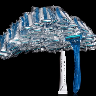 (100 Pack)  Disposable Razors,Disposable Razors For Women,Mens Disposable Razors,Bulk Razors Disposable Individually Wrapped for Men,Women and Lady,Multipurpose Individually Wrapped-Blue