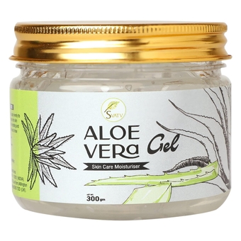 Natural Aloe Vera Gel for Face, Skin, Hair & Sunburn Relief with Cold Pressed, Vegan, Unscented Gel | Suitable for All Skin Types For Men & Women - 300g, 10.58oz, 0.66lbs