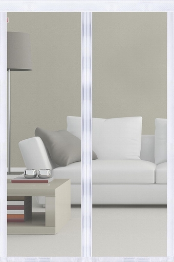 White Heavy Duty Magnetic Fiberglass Screen Door with Reinforced Mesh - Fits Door Size 32x80inch, Self Sealing, Fresh Air Flow & Keep Bugs Out - Pet and Kid Friendly, Strong Magnet Design