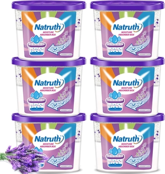 Moisture Absorbers With Lavender Scent,12.5OZ*6-Pack Portable Closet Dehumidifier, Odor Eliminator Absorber Bucket,Humidity Absorber,Cleaner Air Dehumidifier for Closet,Bathrooms, Kitchen