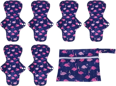 Pads Incontinence Pads 6pcs Reusable Sanitary Pad with Storage Bag Reusable Cloth Pad Cloth Menstrual Pads Panty Liners Style Washable Incontinence 3