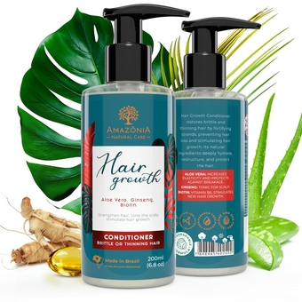 All Nature Hair Growth Conditioner for Women and Men - Hair Regrowth Treatment Biotin Conditioner for Hair Growth - Thickening Biotin Conditioner For Hair Growth - with Aloe Vera, Ginseng & Biotin 6.8
