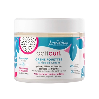 Acticurl Curl Whipped Cream – Define, Hydrate, and Style Your Curls Effortlessly – Infused with Dragon Fruit and Aloe Vera – Nutrition, Hydration, and Hold for Bouncy Curls – 300 ml.