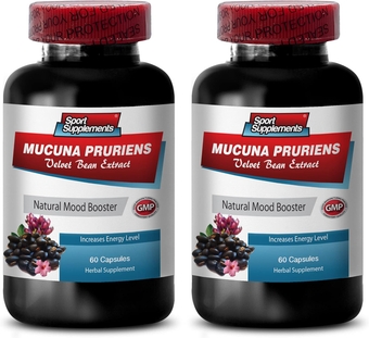 Mood Vitamin for Women - MUCUNA PRURIENS Velvet Beans Extract - Memory Supplement for Brain, Digestive Vitamins for Men, Immune Support Supplement, Memory and Focus , 2 Bot 120 Caps