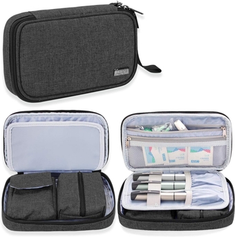 Diabetic Supplies Travel Case, Storage Bag for Glucose Meter and Other Diabetic Supplies (Bag Only), Black