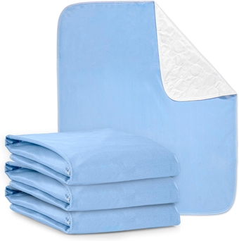 Washable Bed Pads - Reusable Waterproof Mattress Pad for Kids & Adults - for Use as Seniors Incontinence Bed Pads, Potty Training, and Pet Pee Pads for Dogs and Cats - Pack of 3 - 24x36