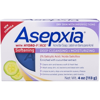 • Softening Acne Bar Soap with Cucumbers & 2% Salicylic Acid • 4 oz