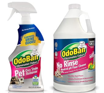 Pet Solutions Oxy Stain Remover, 32 Ounce Spray, and Neutral pH Floor Cleaner Concentrate, 1 Gallon