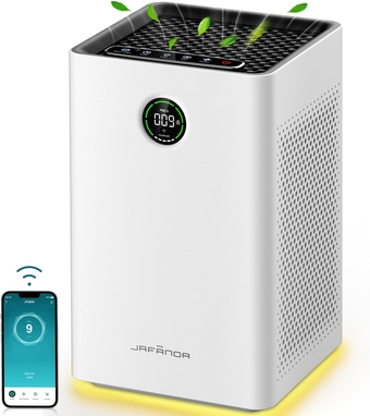 Air Purifiers for Home Large Room, Smart WiFi and Alexa Control, H13 True HEPA Filter Air Cleaner with Activated Carbon, 1190 Ft², Remove Dust Pollen Smoke Odors, Quiet Sleep Mode 23dB