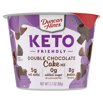 Keto Friendly Cake Cups Double Chocolate Cake Mix, 2.1 oz