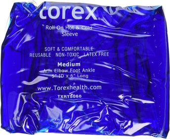 Professional Hot and Cold Therapy - Roll-On Compression Sleeve (Medium) - Reusable Gel Ice Pack for Calf, Knee, and Thigh - fits 10" to 15"