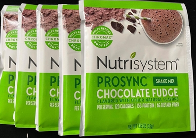 Nutrisystem PROSYNC shake mix Chocolate fudge (5 envelopes)