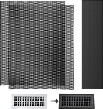 2Pack 400x300mm DIY Floor Vent Covers, PVC Magnetic Vent Covers Air Vent Screen Mesh AC Vent Mesh Cover Register Screen Cover for Floor Wall Ceiling Catch Debris Hair Insect