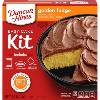Easy Cake Kit Golden Fudge Cake Mix, 8.4 OZ