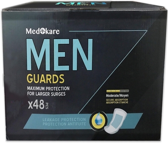 Incontinence Pads for Men - 48pack Discreet Maximum Absorbency Mens Pads for Urinary Incontinence, Individually Wrapped Cup Bladder Control Pads, Mens Guards