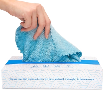 Scrub & Wipe Cloths, Heavy Duty Non Scratch Cleaning Cloths for Cleaning Kitchen, Bathroom, and Household, Durable Netted Dish Scrubbers, Pack of 8