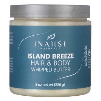 Island Breeze Hair & Body Whipped Butter | Hair & Body Butter for Men, Women, Baby, or Kids with Curly Hair | Hair Products for Naturally Curly Hair 8 oz | Made in the USA